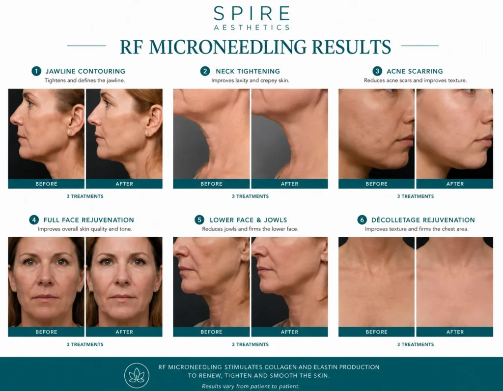 RF Microneedling Skin tightening Airdrie results