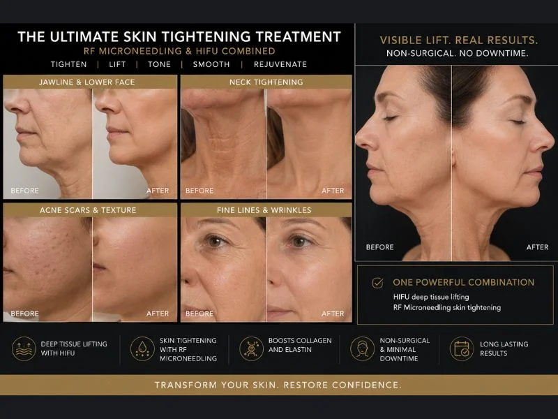 Results of combined treatment for the ultimate skin tightening treatment Airdrie